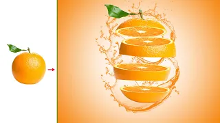 Orange Slice in Photoshop | Easy Trick #photoshop