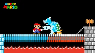 Cat Mario: Whar if Everything Mario touches Turns into ICE in Super Mario Bros. ? | Game Animation