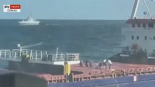 Cargo ship in Black Sea targeted by Russian navy