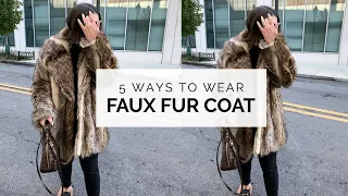 5 WAYS TO STYLE A FAUX FUR COAT | THE RULE OF 5 | JULIA MARIE B