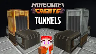 Minecraft Create Mod (1.20.1): How to Use Tunnels! Pointless or Practical?