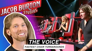 Vocal Coach Reacts to Fastest Chair Turns in The Voice