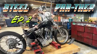 Panhead Chopper Build Mock Up Time, Steel Pan-Ther Ep2
