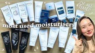 most used Moisturizers OF ALL TIME! Korean & Japanese Skincare~