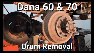 Dana 60 & 70 brake drum removal