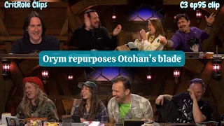 Orym repurposes Otohan's blade | Critical Role - Bells Hells ep 95