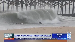 Dangerous high surf threatening Orange County beaches