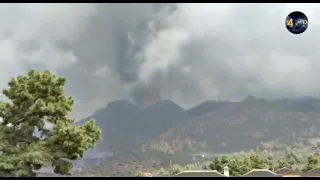 The sound of the eruption of the volcano La Palma