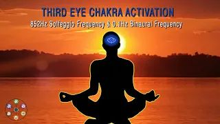 THIRD EYE CHAKRA ACTIVATION  852Hz Solfeggio Frequency & 0.1Hz Binaural Frequency