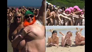 Guinness World Record for largest ever skinny dip shattered as 2,500 women str ip n aked in