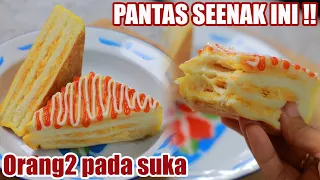 Dari Roti tawar jadi sandwich keju yg sangat lezat, orang2 langsung suka #513