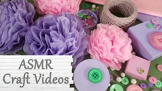 ASMR tissue paper flowers