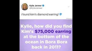 Kylie finds Kim's $75,000 earring at the bottom of the ocean#shorts#youtubeshorts#shortvideo