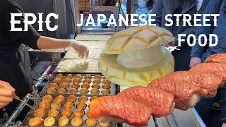 EPIC JAPANESE STREET FOOD, DOTONBORI, OSAKA – MELON PAN, KOBE BEEF, TAKOYAKI, YAKISOBA, OKONOMIYAKI