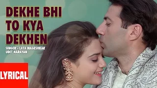 "Dekhe Bhi To Kya Dekhen" Lyrical Video| Farz | Lata Mangeshkar,Udit Narayan|Preity Zinta,Sunny Deol