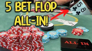 INSANE FLOP 5 BET ALL-IN! Crazy Action Swingy $2/5 Session! / Ace Poker Vlog 42