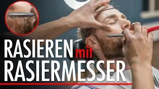 BART RASIEREN mit RASIERMESSER für Anfänger ● Rasiermesser Rasur Anleitung