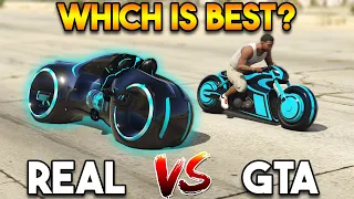 GTA 5 ONLINE SHOTARO VS REAL TRON BIKE (WHICH IS BEST?)