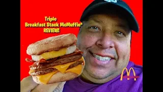 McDonald's® Triple Breakfast Stack McMuffin® REVIEW!