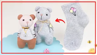 Милейший Мишка из Одинокого Носка своими руками🧸 🧦 Cute Teddy Bear of Lone Sock - DIY NataliDoma