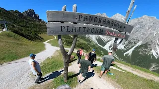 06.2023 Panoramaweg Plattform Stubaiblick am Kreuzjoch im Stubaital in Tirol