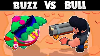 BUZZ vs BULL | 1 vs 1 | NEW Brawler! | 24 Tests