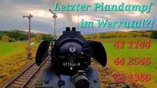 That's it??? Plandampf in the Werra Valley 2021 with steam locomotive 41 1144, 44 2546 and 52 1360