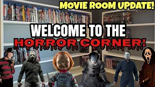 WELCOME TO THE HORROR CORNER!!! | Movie Room Tour Update February 2023