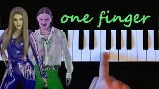 Little Big - Uno *** Eurovision 2020 Russia / one finger EASY piano tutorial (melodica tutorial)