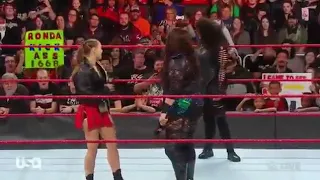 Ronda rousey attack The Riott Squad and save Natalia WWE Monday night RAW 26 November 2018