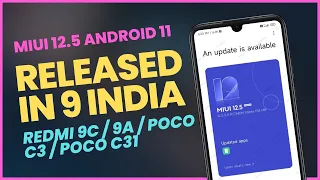 Redmi 9A / 9C Android 11 Update 🥰🥰 | Redmi 9 India / Poco C3 MIUI 12.5 Update | Redmi 9 MIUI 12.5.6