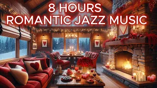 Valentine's Day Ambience with Relaxing Jazz Music & Snowfall