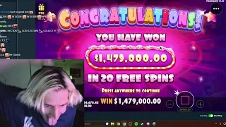 xQc Wins 1.4 Million on Sugar Rush