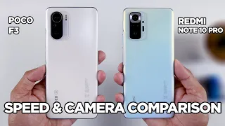 POCO F3 vs Redmi Note 10 Pro SPEED TEST & CAMERA Comparison | Zeibiz