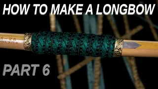 How to make a longbow part 6  handle wrap for Victorian English Longbows