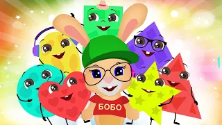 LEARN SHAPES FUN SONG FOR KIDS Educational cartoons ✨ SCHOOL OF RABBIT BOBO