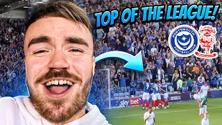 PORTSMOUTH vs LINCOLN CITY | 2-1 | SCENES AS REGAN POOLE HEADS POMPEY TO THE TOP OF THE LEAGUE!!🔝