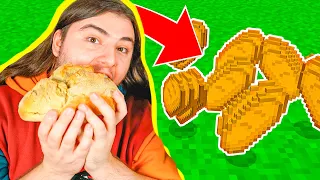 PROBANDO COMIDA de MINECRAFT en LA VIDA REAL 🍞😱 MINECRAFT pero ALEATORIO