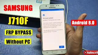 Samsung J710f Google Account Bypass | Android 8.0 | Without PC