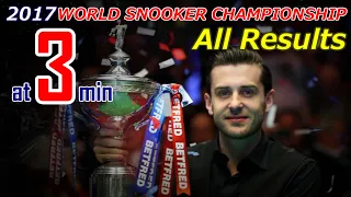 【SNOOKER】World Championship All Match Results【2017】