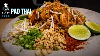 How To Make The Best Authentic Shrimp Pad Thai Recipe w/Tamarind (Wok Cooking) | Tasty Tech