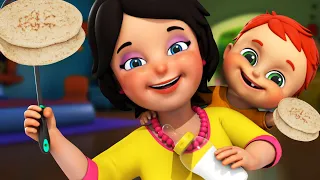 Mummy Ki Roti Gol Gol Rhyme and Much More | Hindi Rhymes for Children | Jugnu Kids