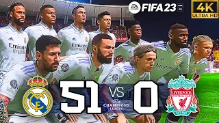 FIFA 23 - What If Ronaldo, Messi and World Class Players Join Real Madrid VS Liverpool 51-0