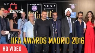 IIFA Awards Madrid 2016 Full Event | Salman Khan Deepika Padukone Tiger Shroff | Press Conference