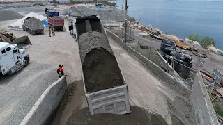 JA AGGREGATES | BARGE LOADING 5800TONS OF GRAVEL | S3•E8 #kenworth #peterbilt #truck