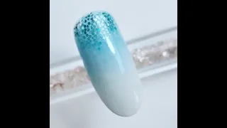 Mleczne ombre z błyskiem || Milky ombre & glitter nail inspo