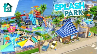 i built A SPLASH WATER Park in sims 4  NO CC  The Sims 4 Growing together speed build  sims 4