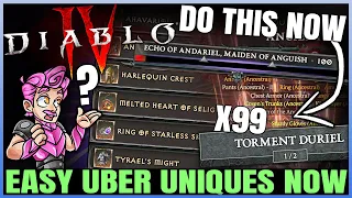 Diablo 4 - Don't Miss THIS - Everyone Can Get Uber Uniques in Season 4 - New Uber Boss Guide & More!