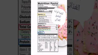 كيفية قراءة الملصق الغذائي '' Nutrition Facts ''