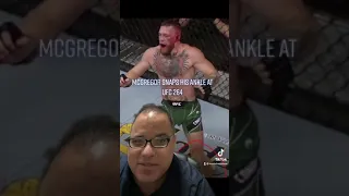 Conor McGregor snaps his Tibia at UFC 264